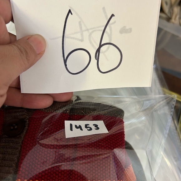 VTG Alfred Dunner 2X Cardigan Sweater Button Down Striped Gold Shiny Preppy - Picture 13 of 13